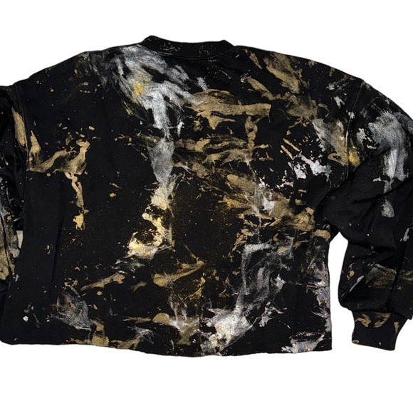 Upcycled Britney Spears Metallic Painted Sequinned Sweatshirt - Picture 8 of 8